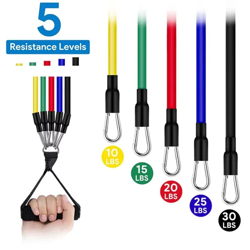 11 Piece Resistance Band Set for Home Workouts and Strength Training - Image 2