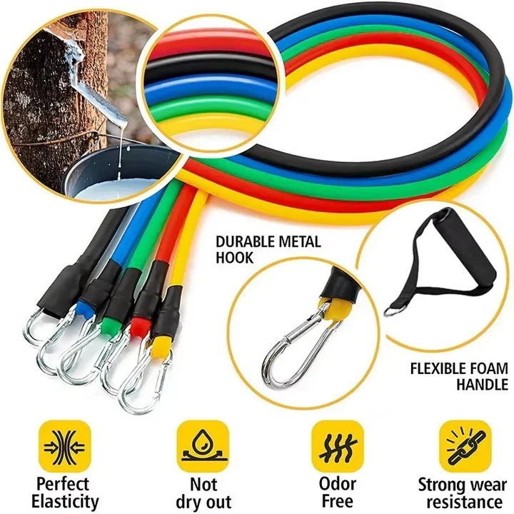 11 Piece Resistance Band Set for Home Workouts and Strength Training - Image 4