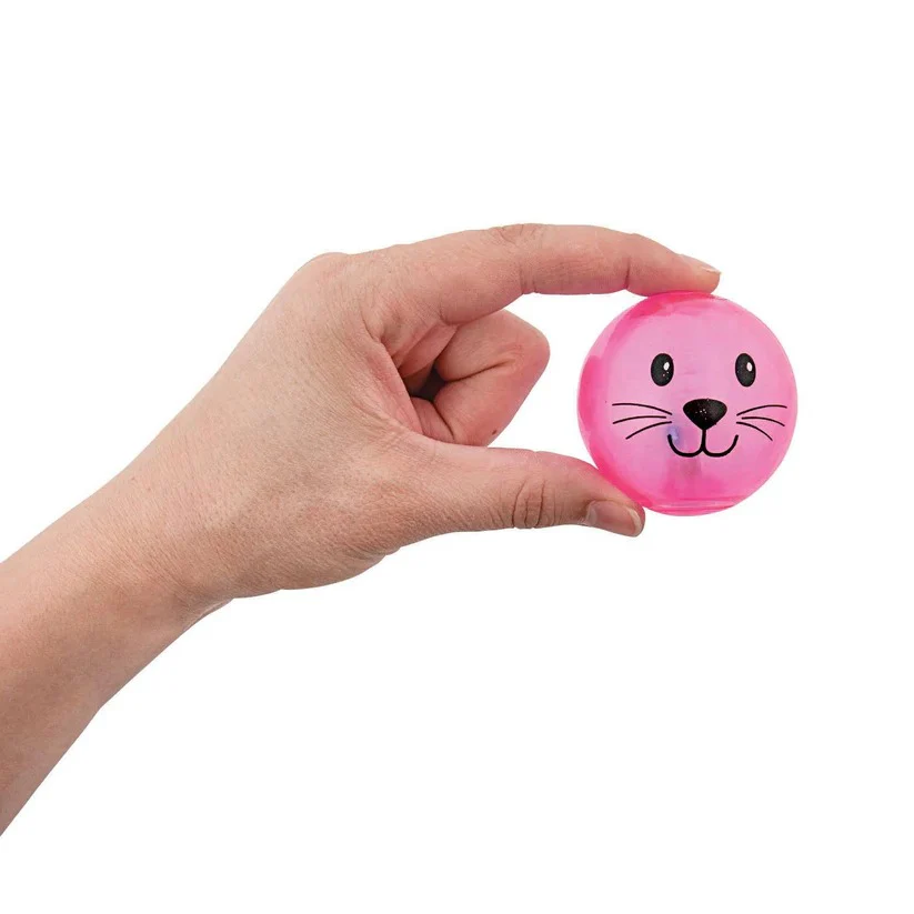 LED Flashing Bouncy Balls with Easter Bunny Design for Kids Party Favors and Egg Hunts, 12 Pack - Image 3