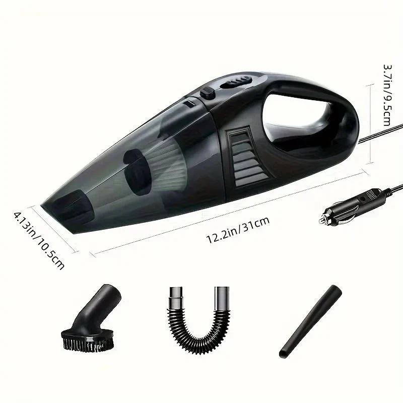 12V Corded Handheld Auto Vacuum with High Suction for Interior Detailing - Image 6
