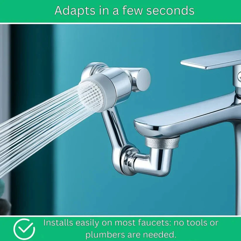 1440 Degree Rotating Faucet Aerator with Built-In Water Saving Filter - Image 3