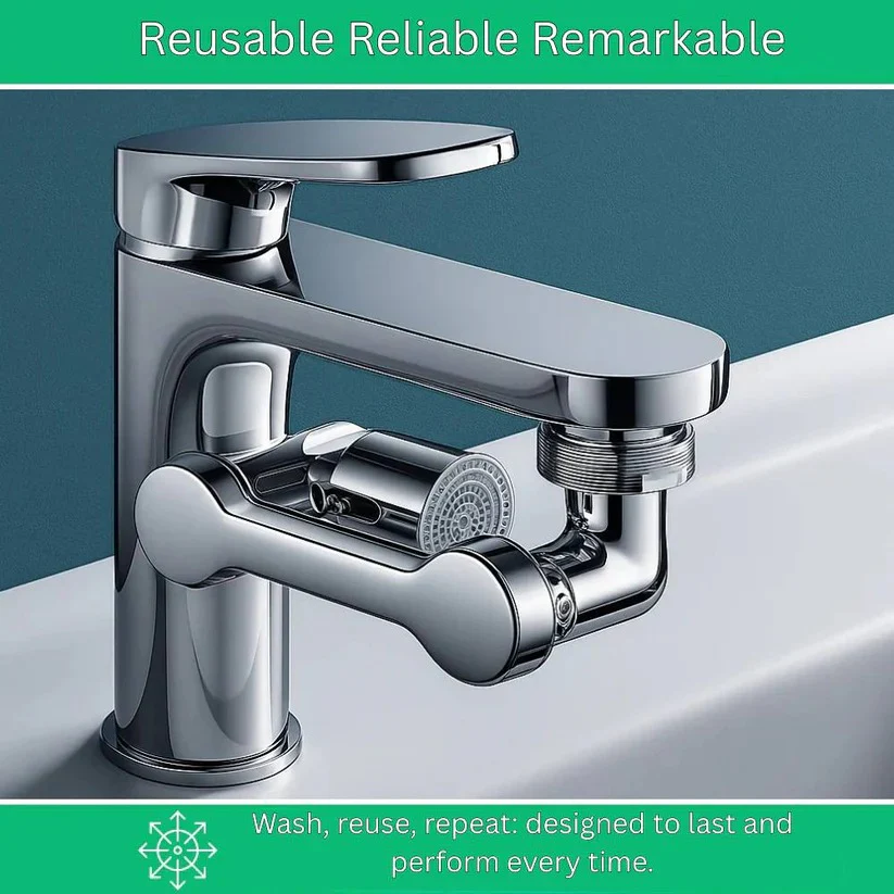 1440 Degree Rotating Faucet Aerator with Built-In Water Saving Filter - Image 4