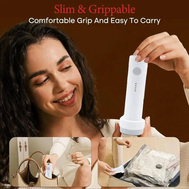 Cordless Vacuum Compression Bag Set with Hand Pump for Travel, 15 Piece - Image 4