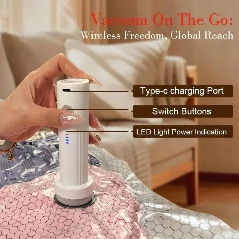 Cordless Vacuum Compression Bag Set with Hand Pump for Travel, 15 Piece - Image 7
