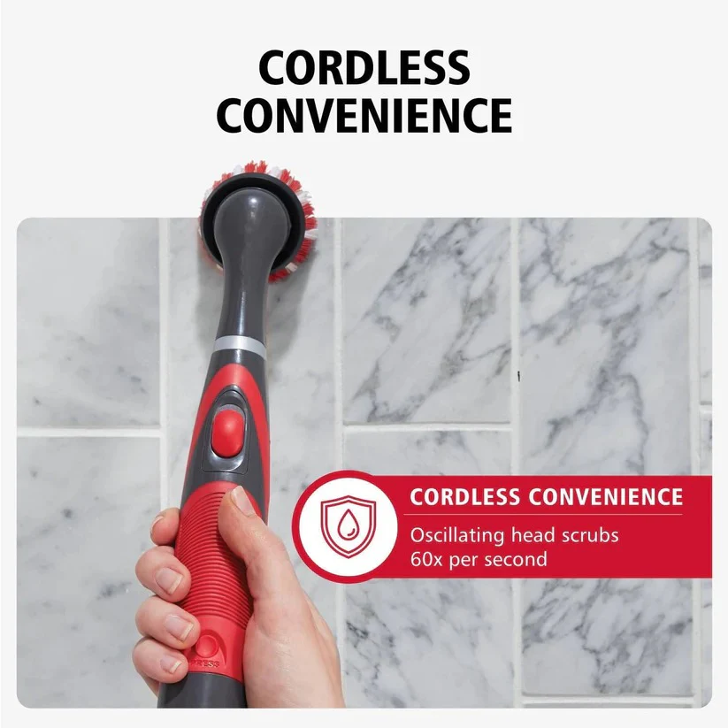 Cordless Electric Scrubber Kit for Tile Grout, Shower and Bathroom Cleaning, 18 Piece - Image 4