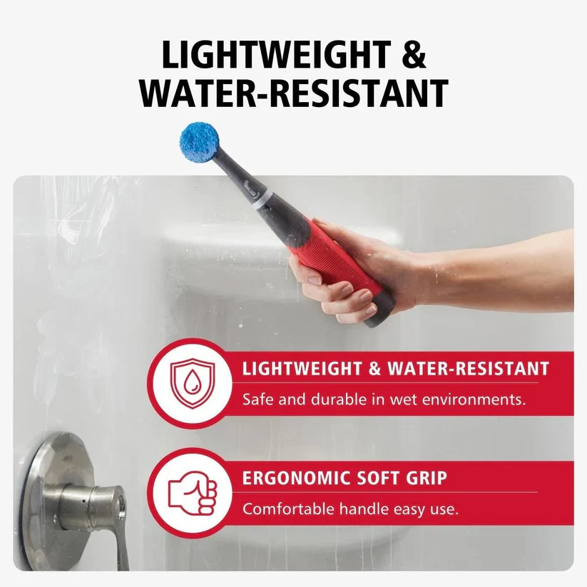 Cordless Electric Scrubber Kit for Tile Grout, Shower and Bathroom Cleaning, 18 Piece - Image 5