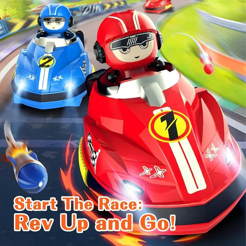 Remote Control Bumper Car Set with Eject Feature, 2 Pack for Kids - Image 3
