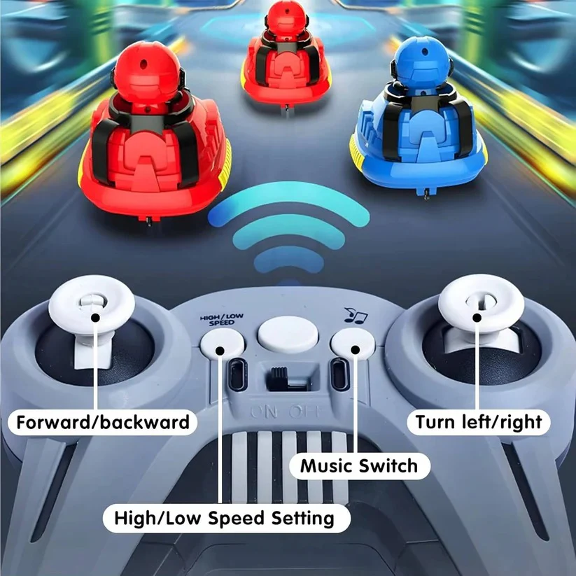 Remote Control Bumper Car Set with Eject Feature, 2 Pack for Kids - Image 5