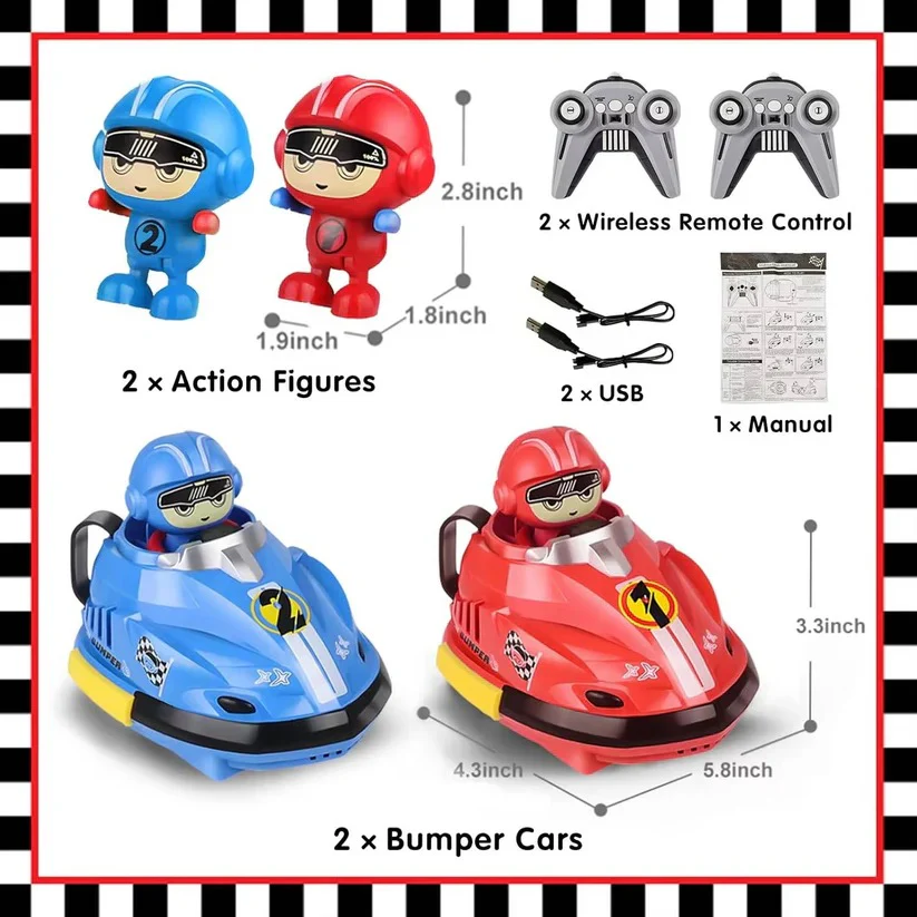 Remote Control Bumper Car Set with Eject Feature, 2 Pack for Kids - Image 8