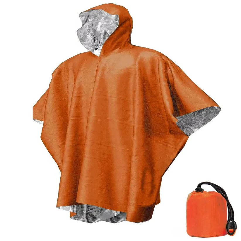 Unisex Reversible Rain Poncho Set for Hiking and Outdoor Use, Pack of 2 - Image 4