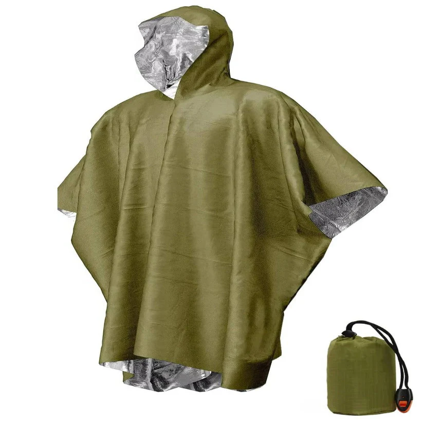 Unisex Reversible Rain Poncho Set for Hiking and Outdoor Use, Pack of 2 - Image 9