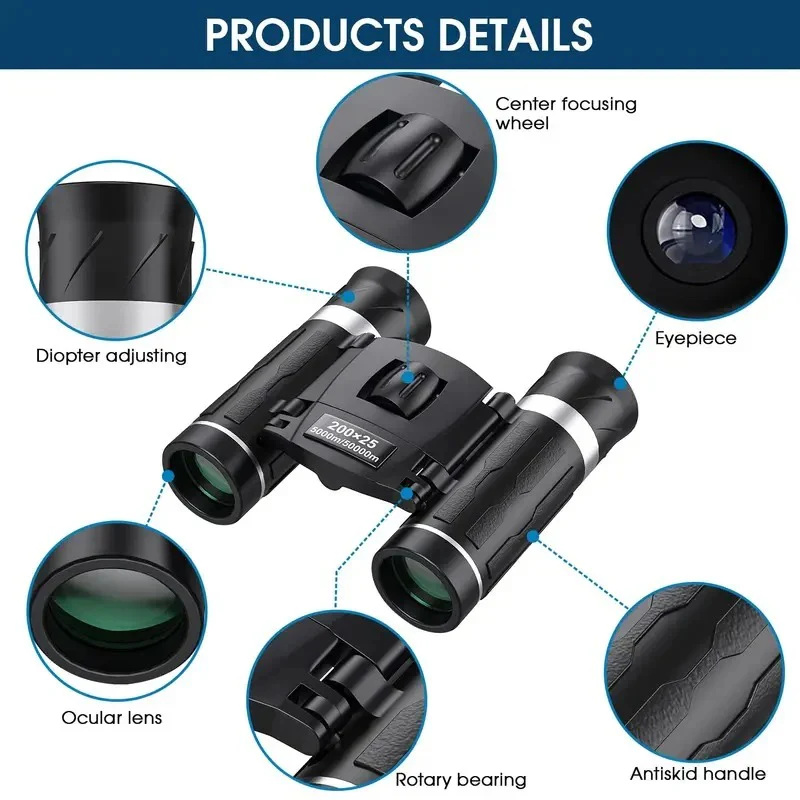 Compact Waterproof Binoculars 25mm with FMC Lens for Travel - Image 3