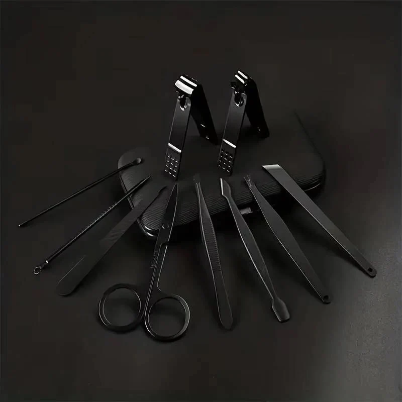 Stainless Steel Manicure and Pedicure Nail Clipper Set with Travel Wallet, 24 Piece - Image 6
