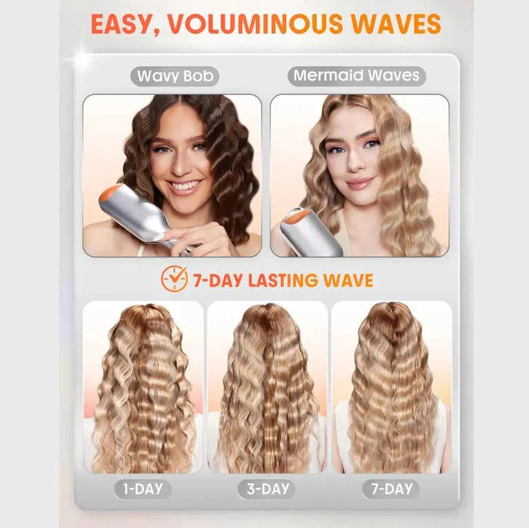 25mm Dual Barrel Hair Waver with 5 Adjustable Heat Settings - Image 3