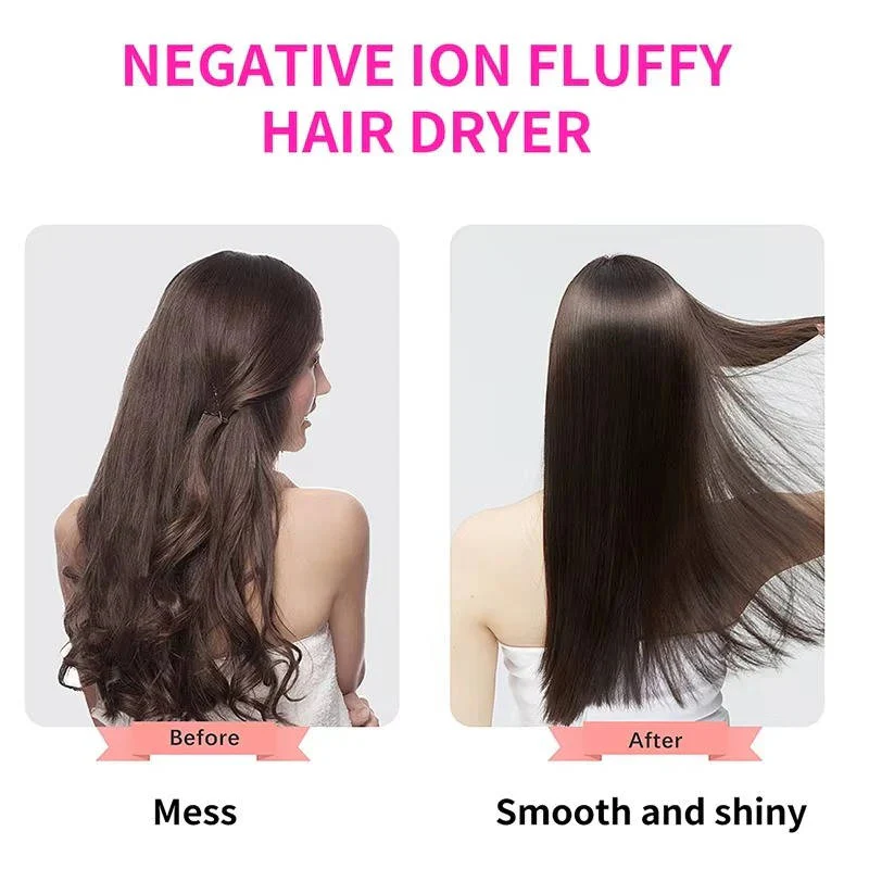 1000W Paddle Blow Dryer Brush with 3 Adjustable Heat Setting - Image 4