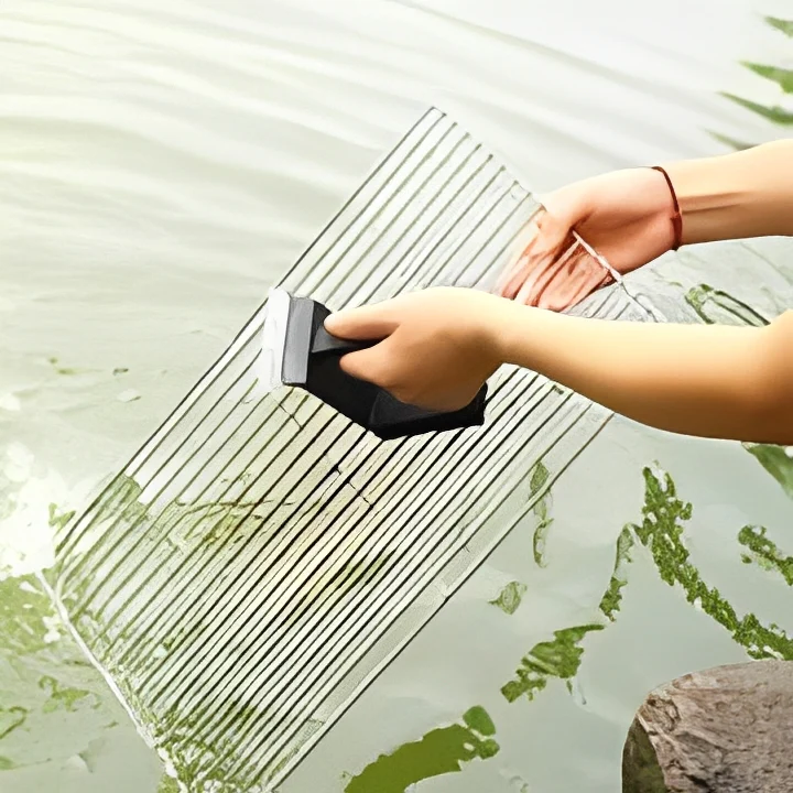 BBQ Grill Cleaning Brush 3 in 1 with Sponge Pad and Scraper - Image 2