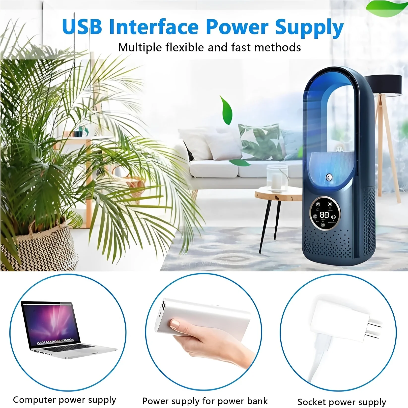 3 in 1 Portable Air Cooling Fan with Humidifier and DC Brushless Motor - Image 7