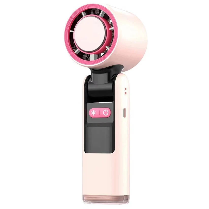 3 in 1 Rechargeable Handheld Fan with Built-In Flashlight and LED Battery Display - Image 3
