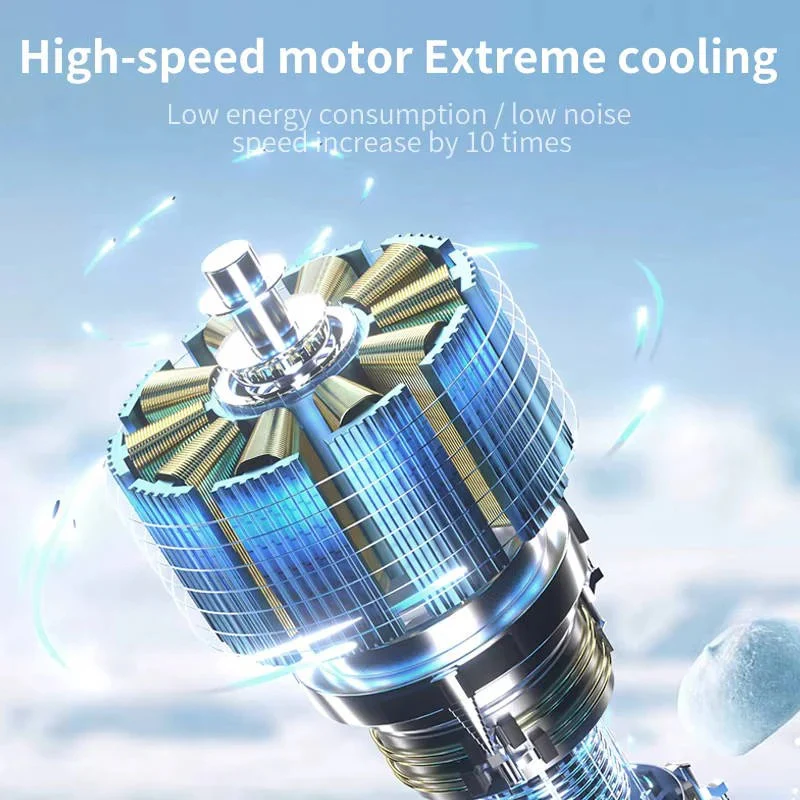 3 in 1 Rechargeable Handheld Fan with Built-In Flashlight and LED Battery Display - Image 8