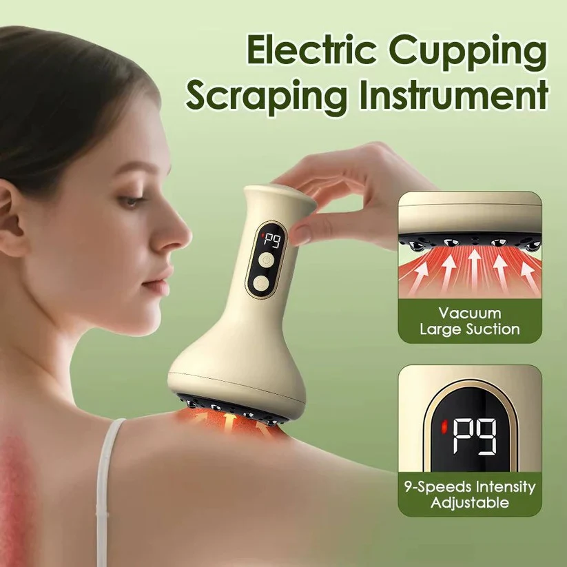 Electric Vacuum Cupping Massage Device with Heat and LED Display - Image 3