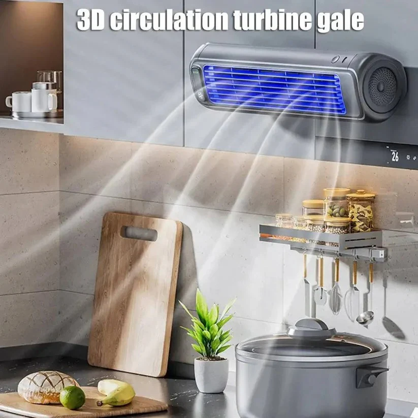 3 Speed Portable Desktop Air Cooler Fan with 2000mAh Battery and Wall Mount Option - Image 3