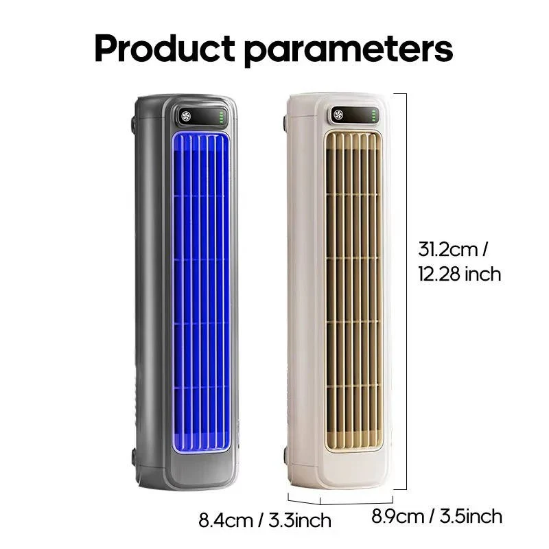 3 Speed Portable Desktop Air Cooler Fan with 2000mAh Battery and Wall Mount Option - Image 9
