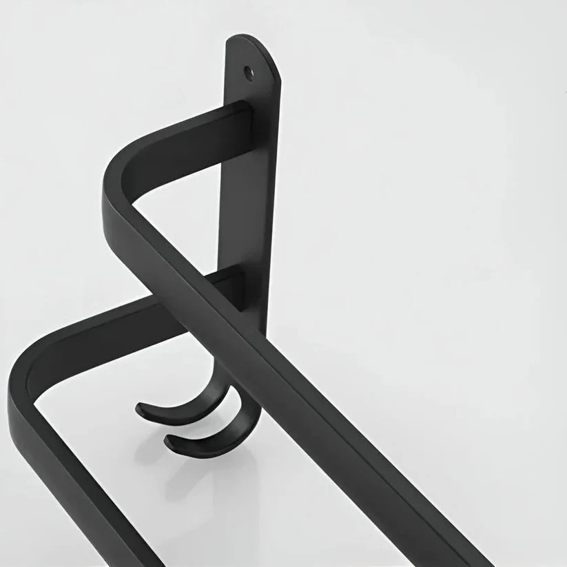Layered Aluminum Wall Mounted Towel Rack for Bathroom Storage - Image 3