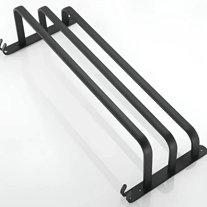 Layered Aluminum Wall Mounted Towel Rack for Bathroom Storage - Image 4