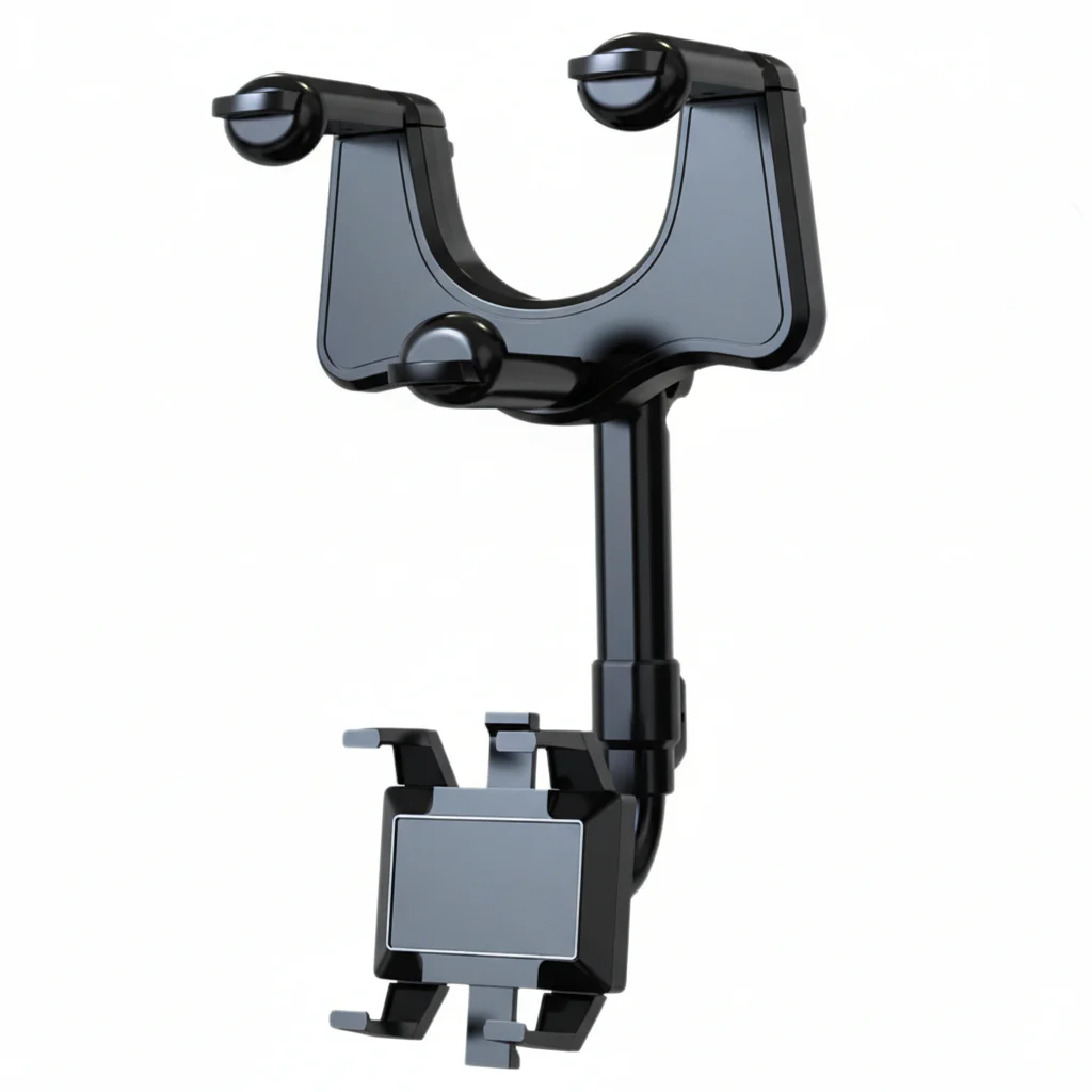 360 Degree Rotatable Car Phone Holder for Rear View Mirror