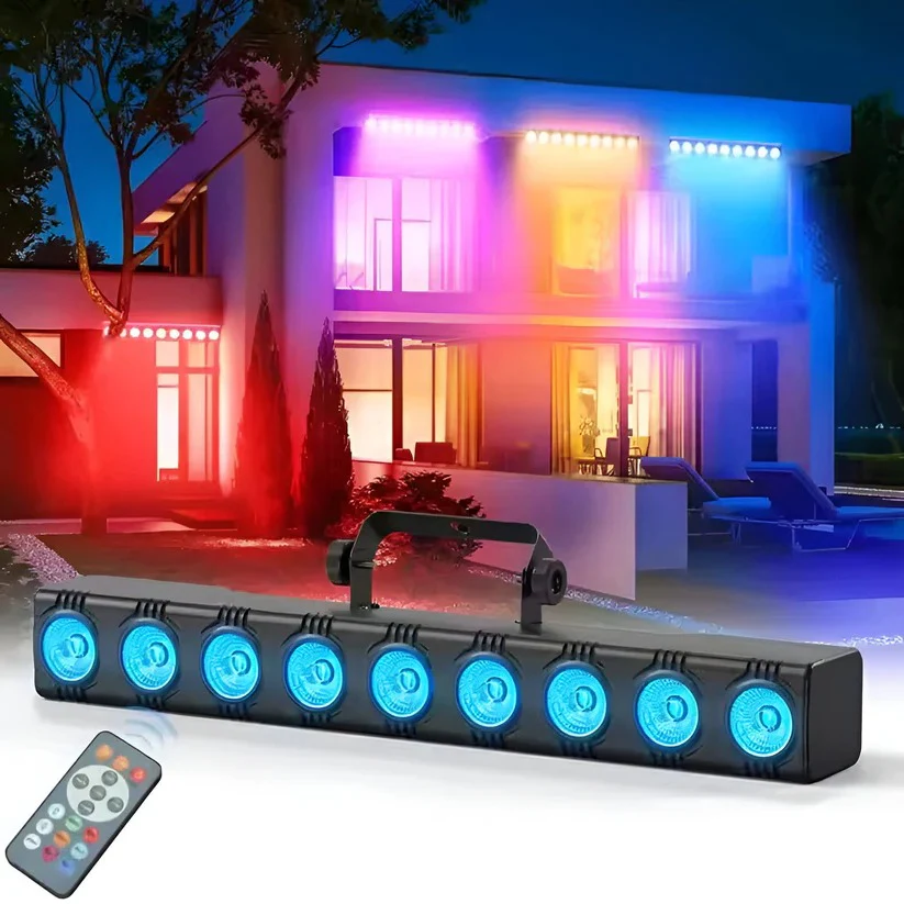36W RGBW LED Wash Light Bar, DMX DJ Stage Uplight with Remote for Parties - Image 4