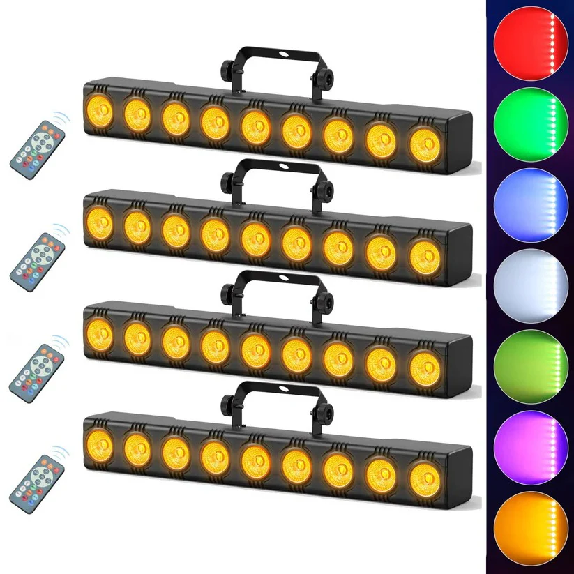 36W RGBW LED Wash Light Bar, DMX DJ Stage Uplight with Remote for Parties - Image 7