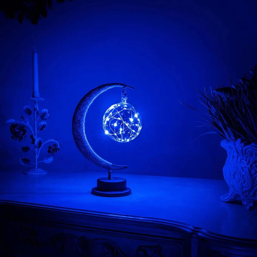 3D Moon Lamp with Detailed Celestial Surface Design - Image 3
