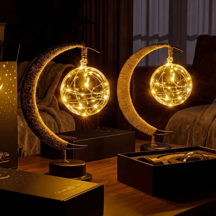 3D Moon Lamp with Detailed Celestial Surface Design - Image 5