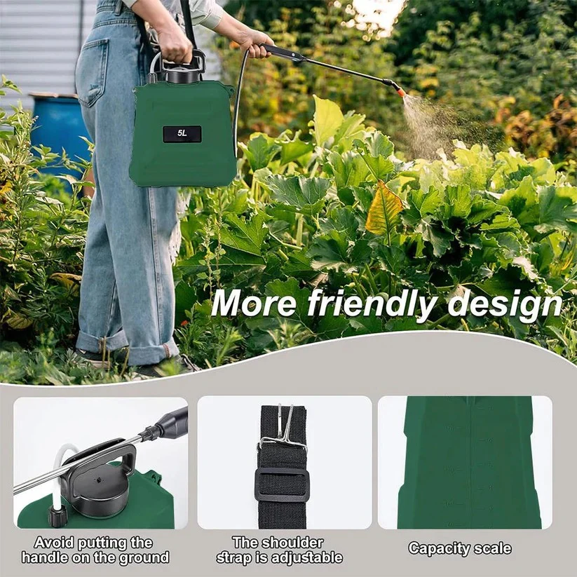 5L Battery Powered Backpack Garden Sprayer with Adjustable Nozzles - Image 5