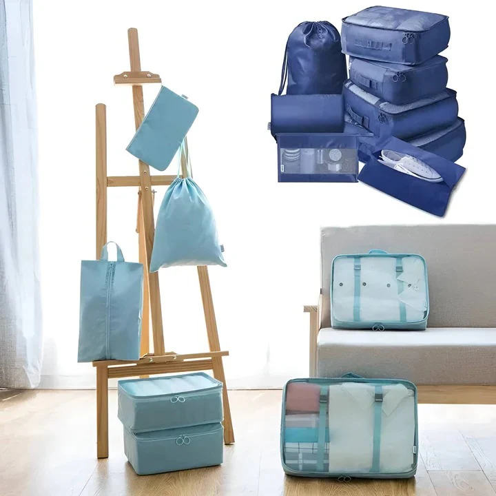 Travel Packing Cube Set, 7 Pieces with Mesh Panels and Bags - Image 11