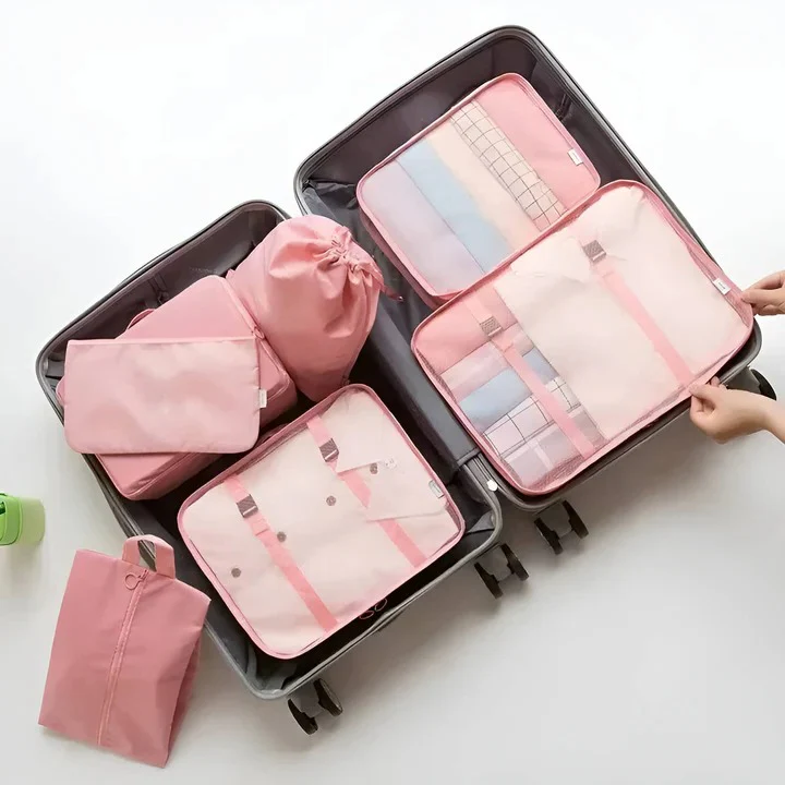 Travel Packing Cube Set, 7 Pieces with Mesh Panels and Bags - Image 4