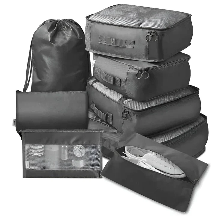 Travel Packing Cube Set, 7 Pieces with Mesh Panels and Bags - Image 7