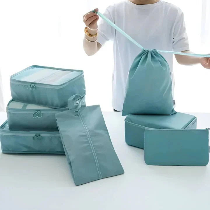 Travel Packing Cube Set, 7 Pieces with Mesh Panels and Bags - Image 8