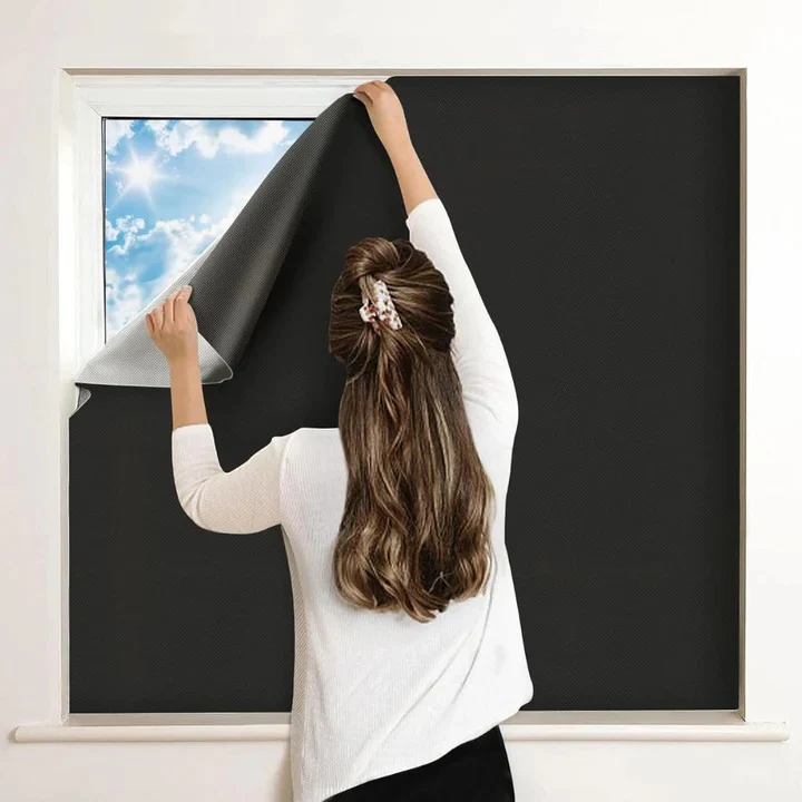Sun Blocking Adhesive Window Shade for Privacy and Cooling