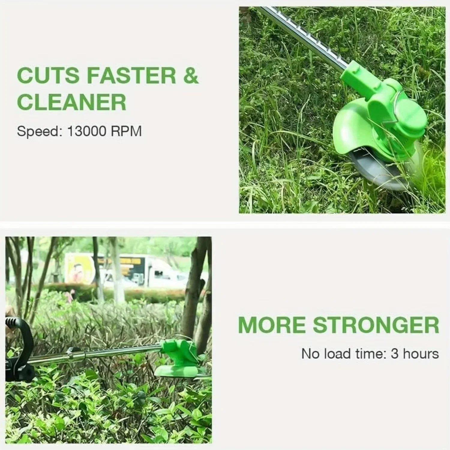 Adjustable Cordless Grass Trimmer with Dual 24V Batteries - Image 2