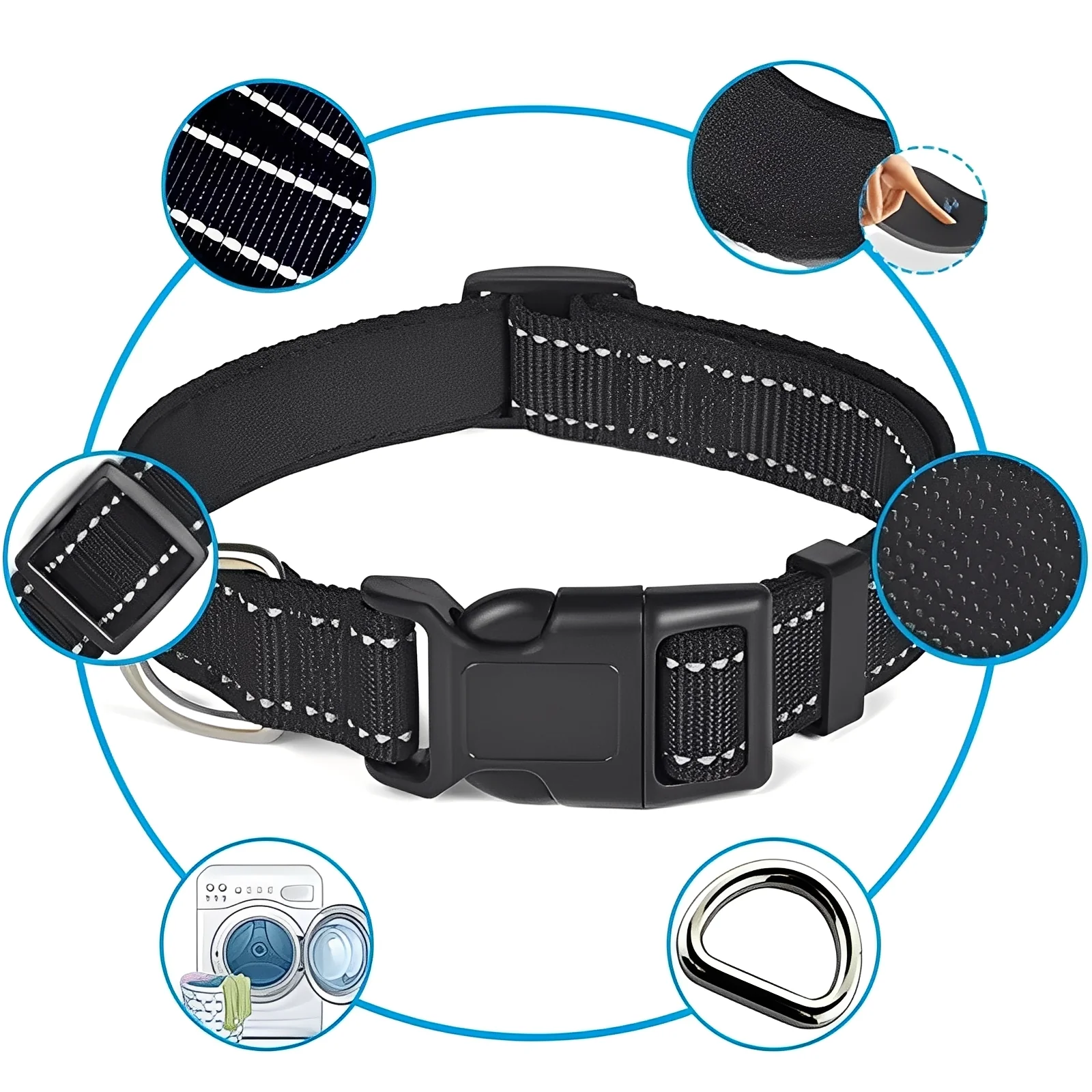 Adjustable Nylon Dog Collar with Clip Buckle - Image 9