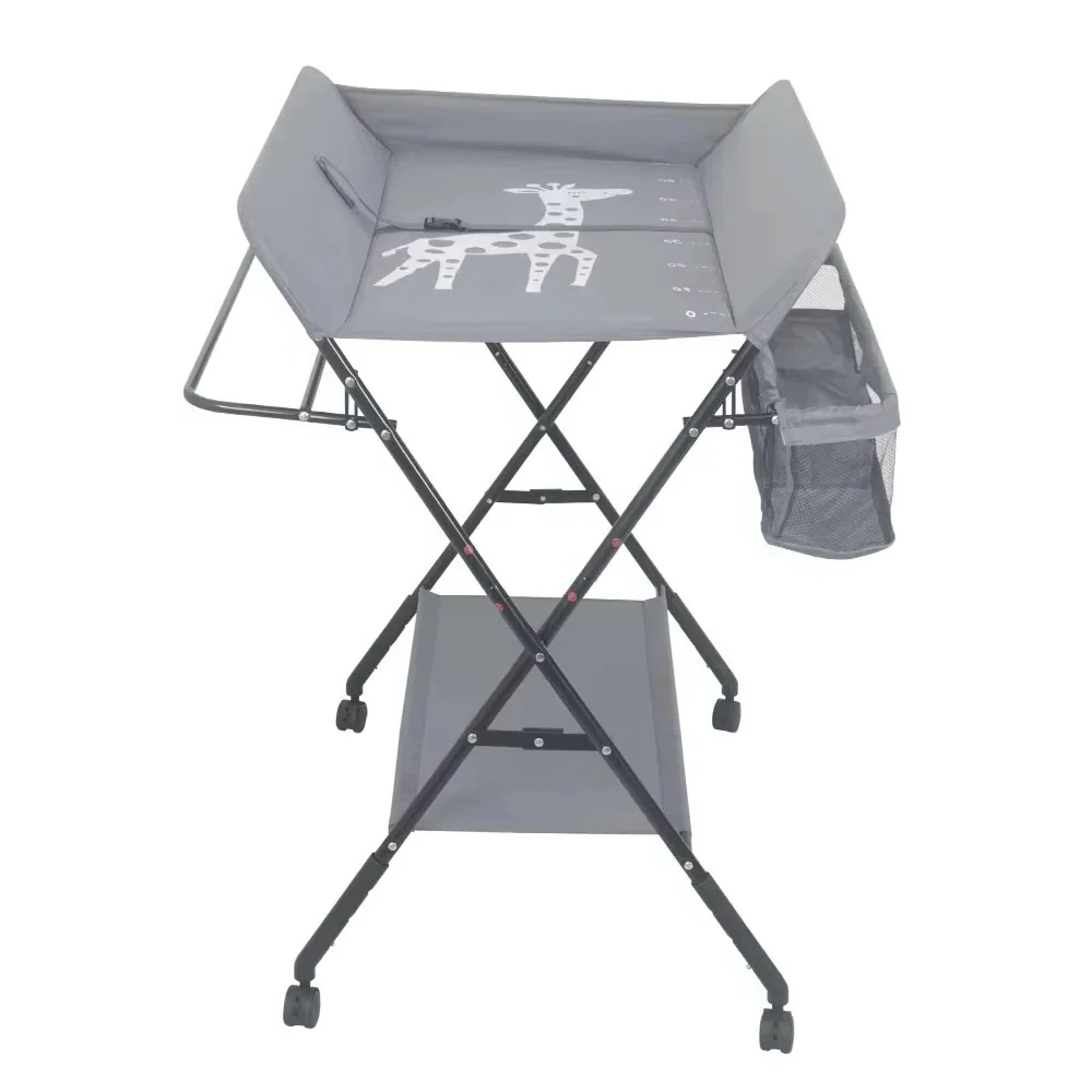 Foldable Baby Changing Table with Adjustable Height & Built-In Bath - Image 3
