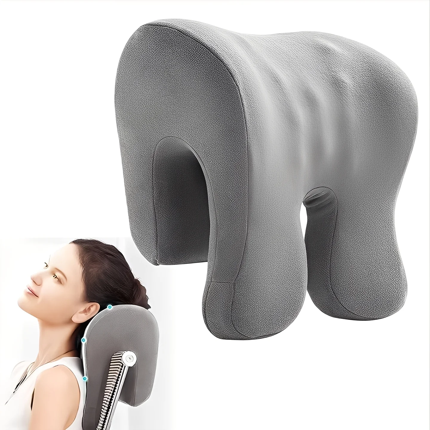 Adjustable Headrest Pillow for Office Chairs with Removable Cover - Image 4