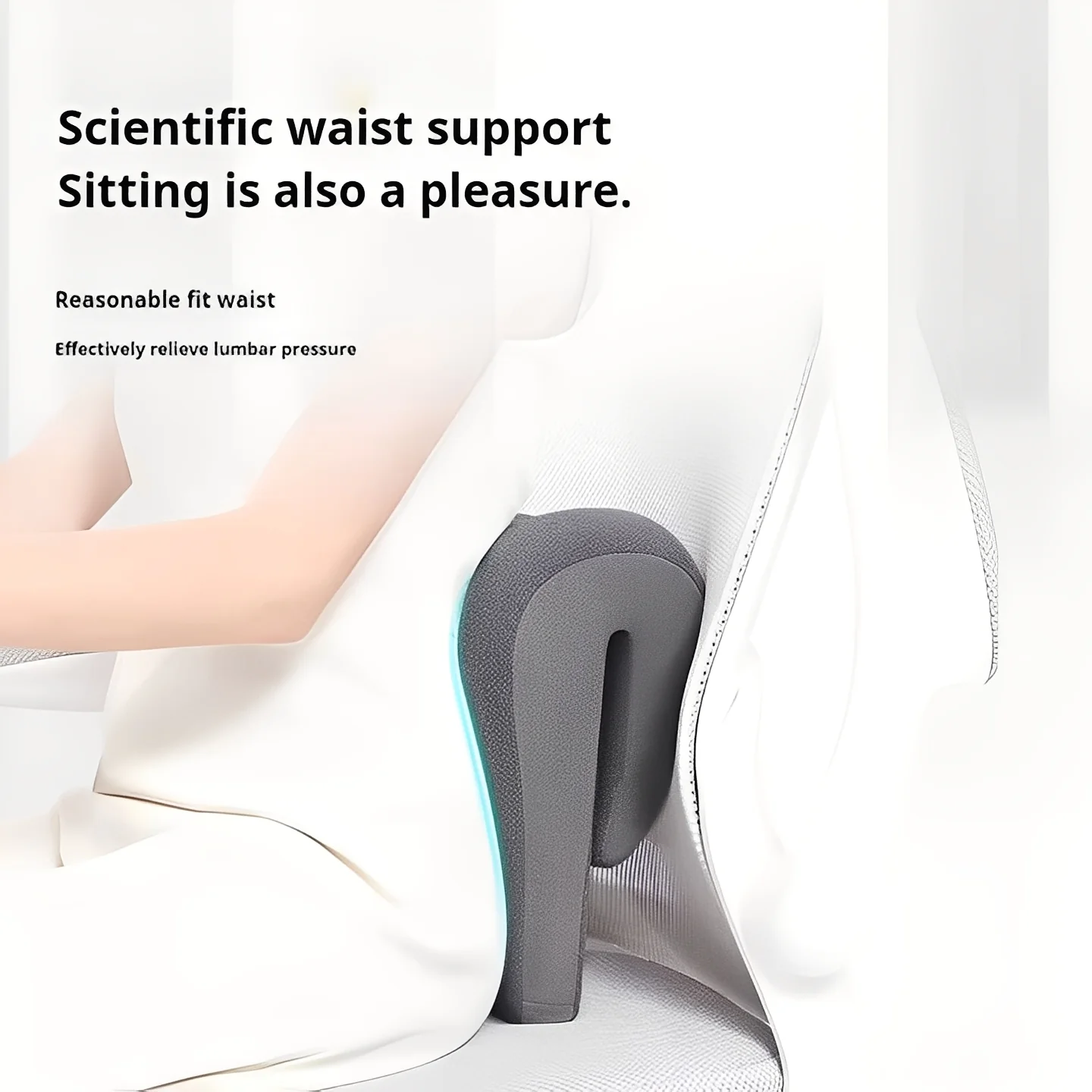 Adjustable Headrest Pillow for Office Chairs with Removable Cover - Image 8