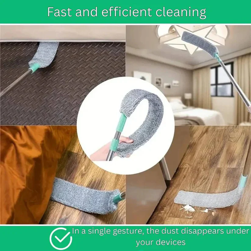 Adjustable Long Reach Flat Duster for High Surfaces and Tight Spaces - Image 5