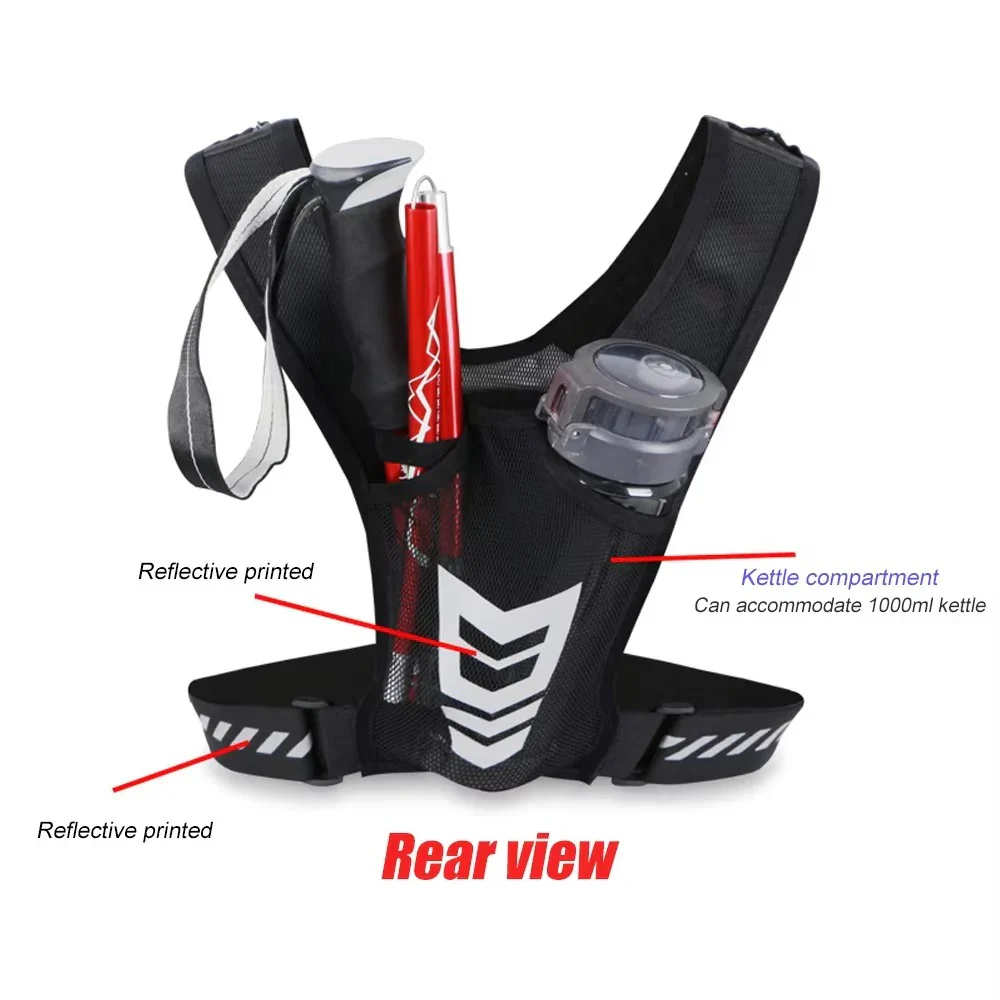 Adjustable Reflective Running Vest with Secure Phone Pocket - Image 7