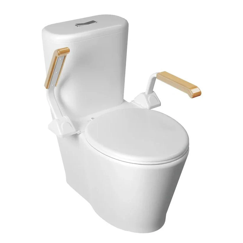 Adjustable Toilet Safety Rail with Dual Armrests for Elderly Support - Image 2
