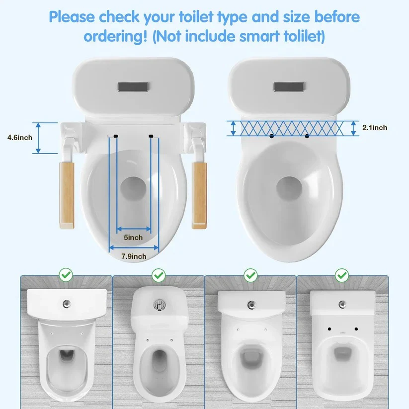 Adjustable Toilet Safety Rail with Dual Armrests for Elderly Support - Image 5