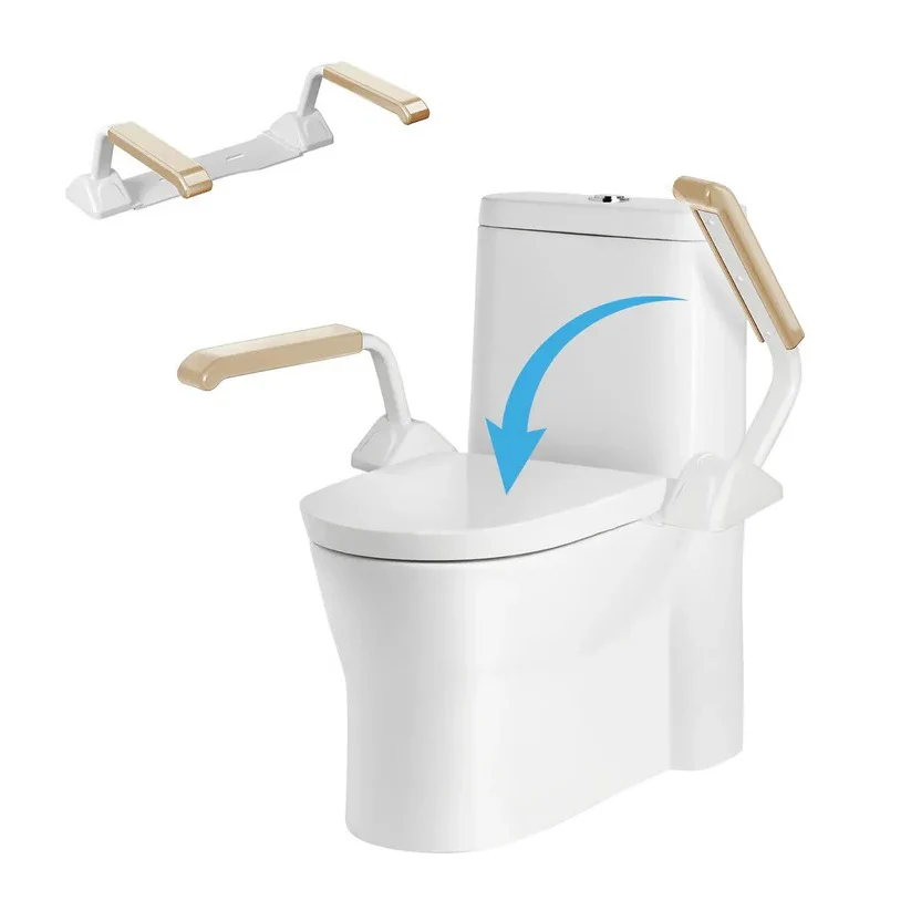 Adjustable Toilet Safety Rail with Dual Armrests for Elderly Support - Image 7