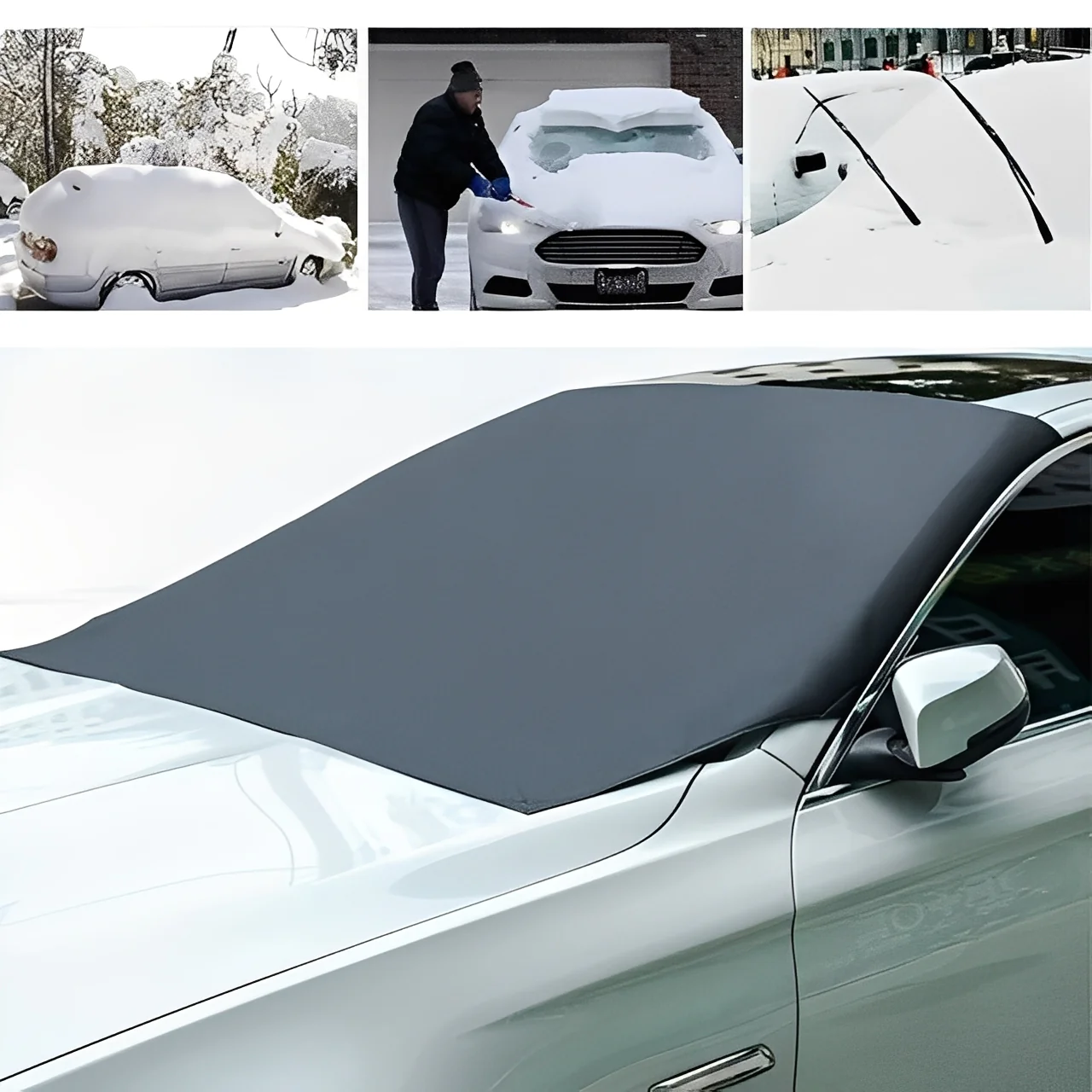Magnetic Windshield Cover with Storage Pouch - Image 2